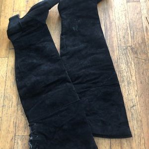 Like NEW- OVER Knee boots with tie up laces